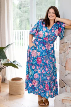 Proud Poppy Clothing Charlize Maxi Dress in Paisley Floral PaisleyFloral Hot