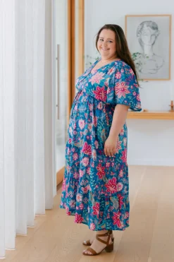 Proud Poppy Clothing Charlize Maxi Dress in Paisley Floral PaisleyFloral Hot
