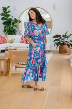 Proud Poppy Clothing Charlize Maxi Dress in Paisley Floral PaisleyFloral Hot