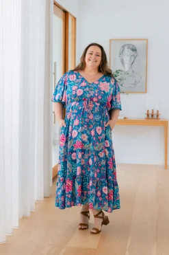 Proud Poppy Clothing Charlize Maxi Dress in Paisley Floral PaisleyFloral Hot