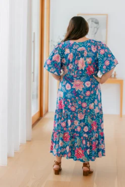 Proud Poppy Clothing Charlize Maxi Dress in Paisley Floral PaisleyFloral Hot