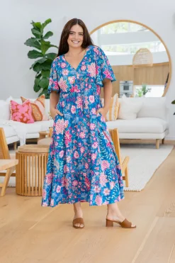 Proud Poppy Clothing Charlize Maxi Dress in Paisley Floral PaisleyFloral Hot