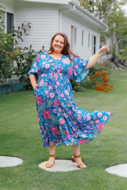 Proud Poppy Clothing Charlize Maxi Dress in Paisley Floral PaisleyFloral Hot