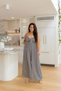 Proud Poppy Clothing Christina Jumpsuit in Candy Stripe Navy CandyStripeNavy Best