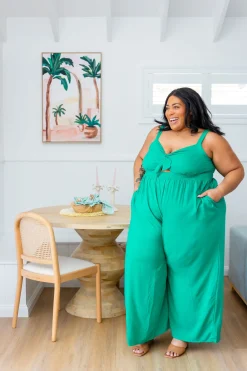Proud Poppy Clothing Christina Jumpsuit in Green Hot