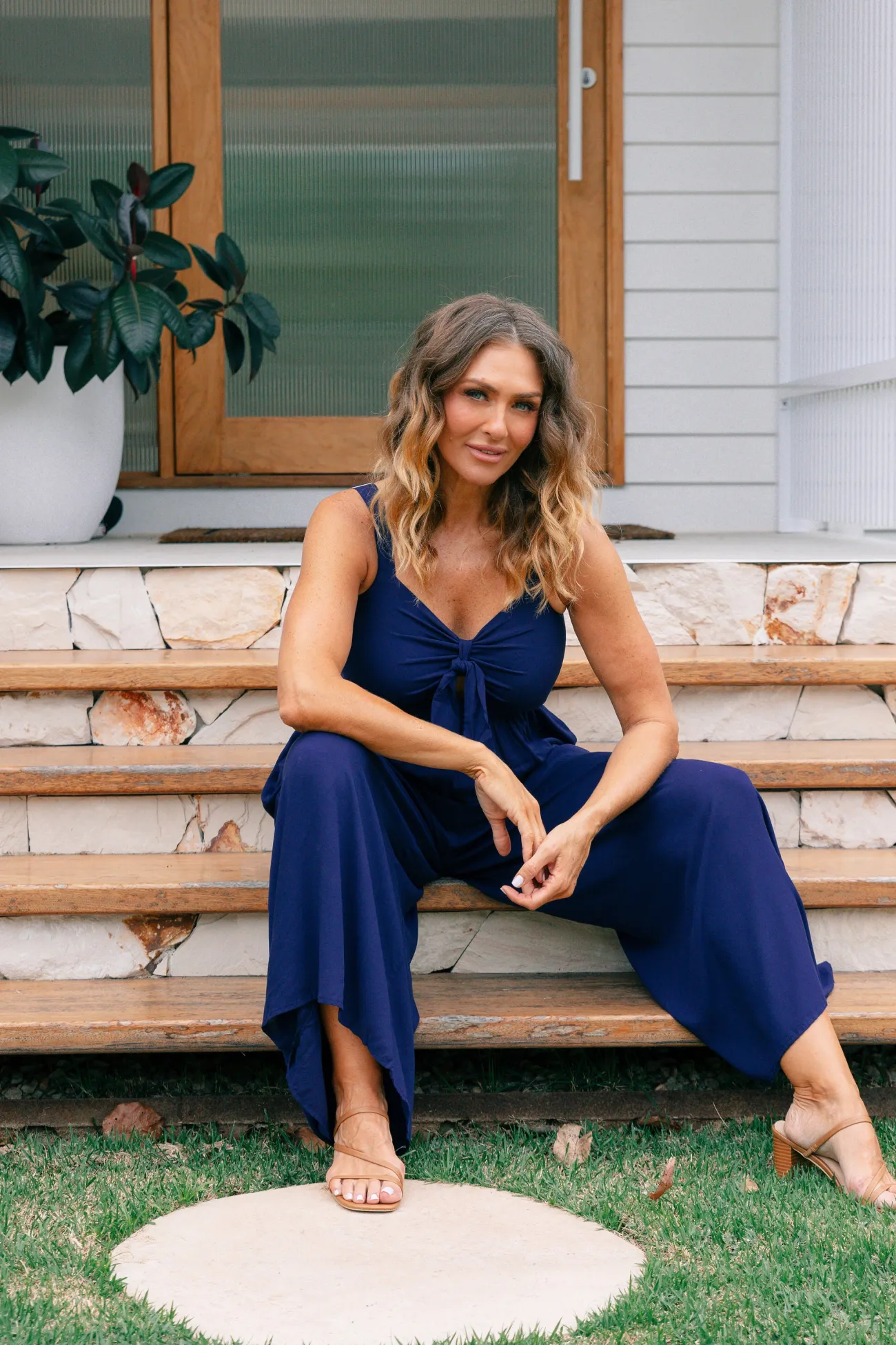 Proud Poppy Clothing Christina Jumpsuit in Navy Hot