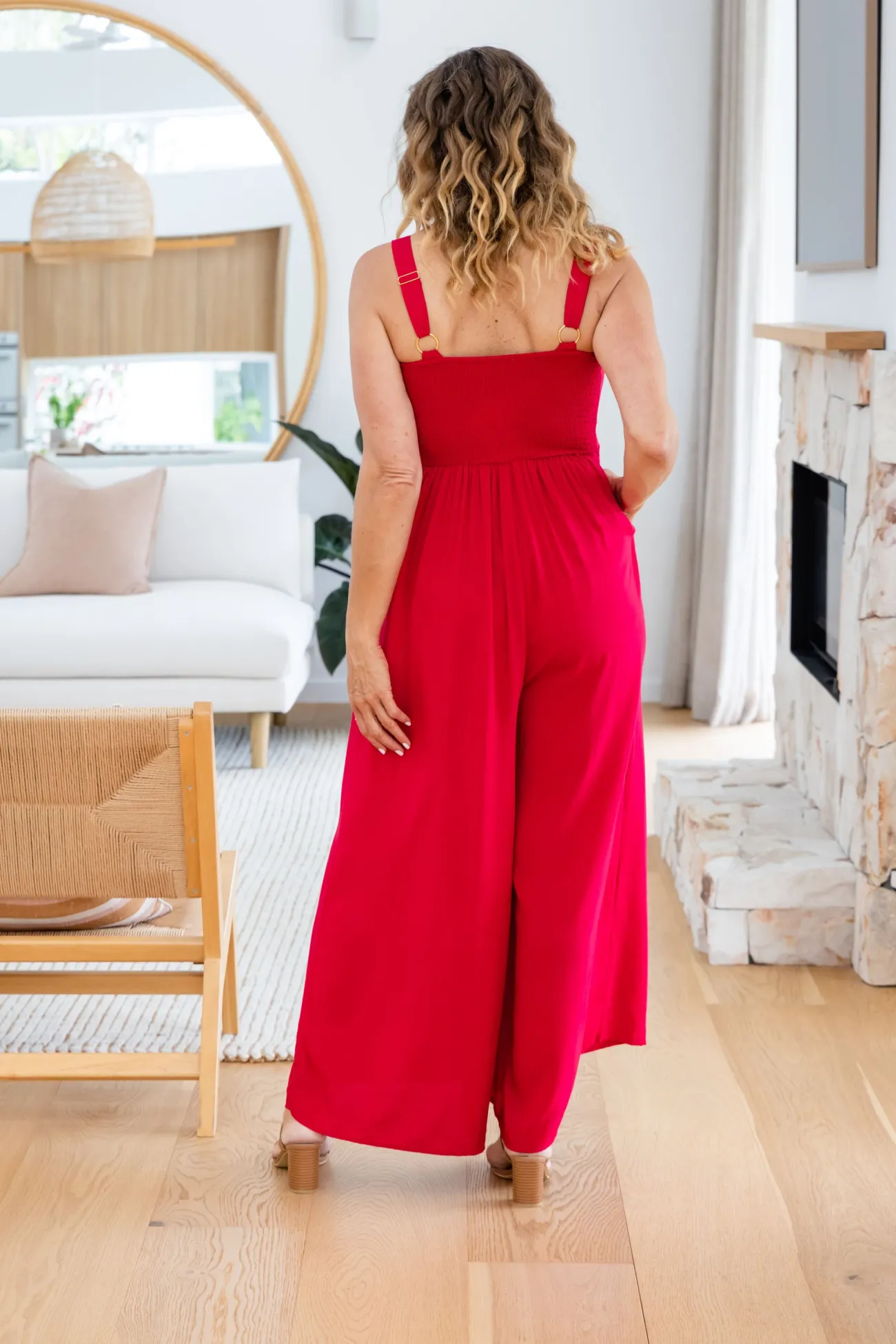 Proud Poppy Clothing Christina Jumpsuit in Red Discount