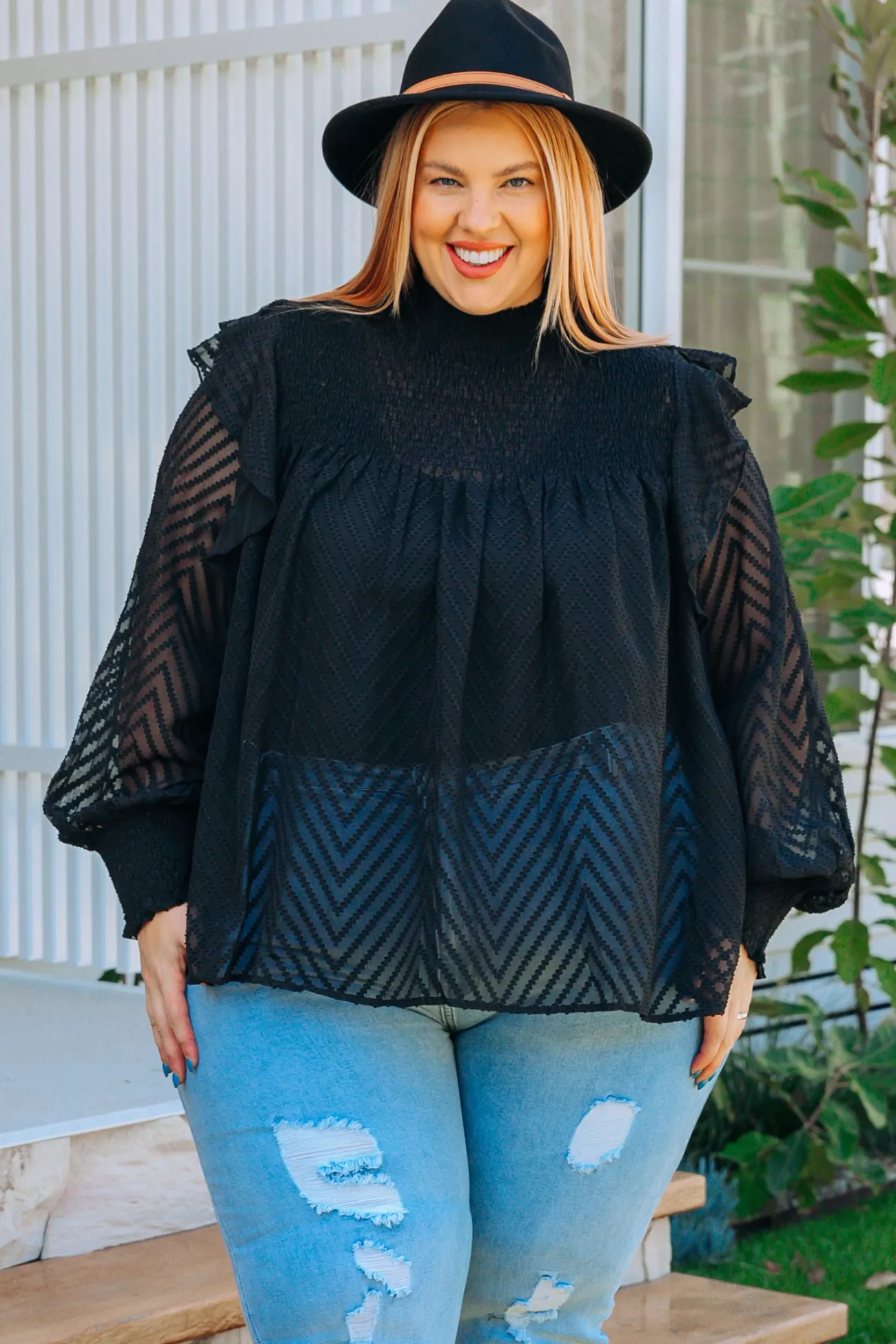 Proud Poppy Clothing Cora Long Sleeve Top in Black Clearance
