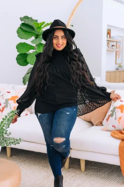 Proud Poppy Clothing Cora Long Sleeve Top in Black Clearance