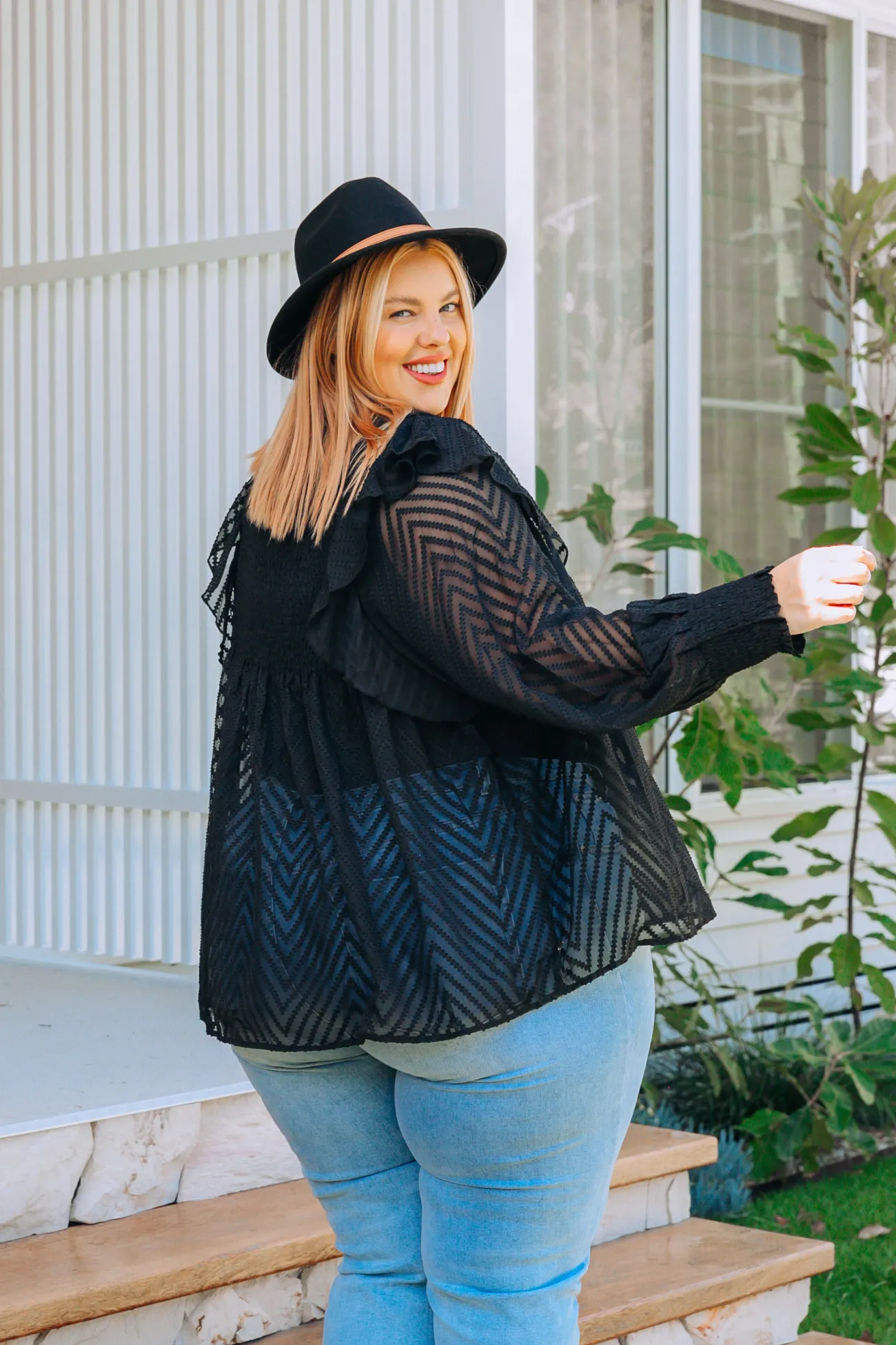 Proud Poppy Clothing Cora Long Sleeve Top in Black Clearance