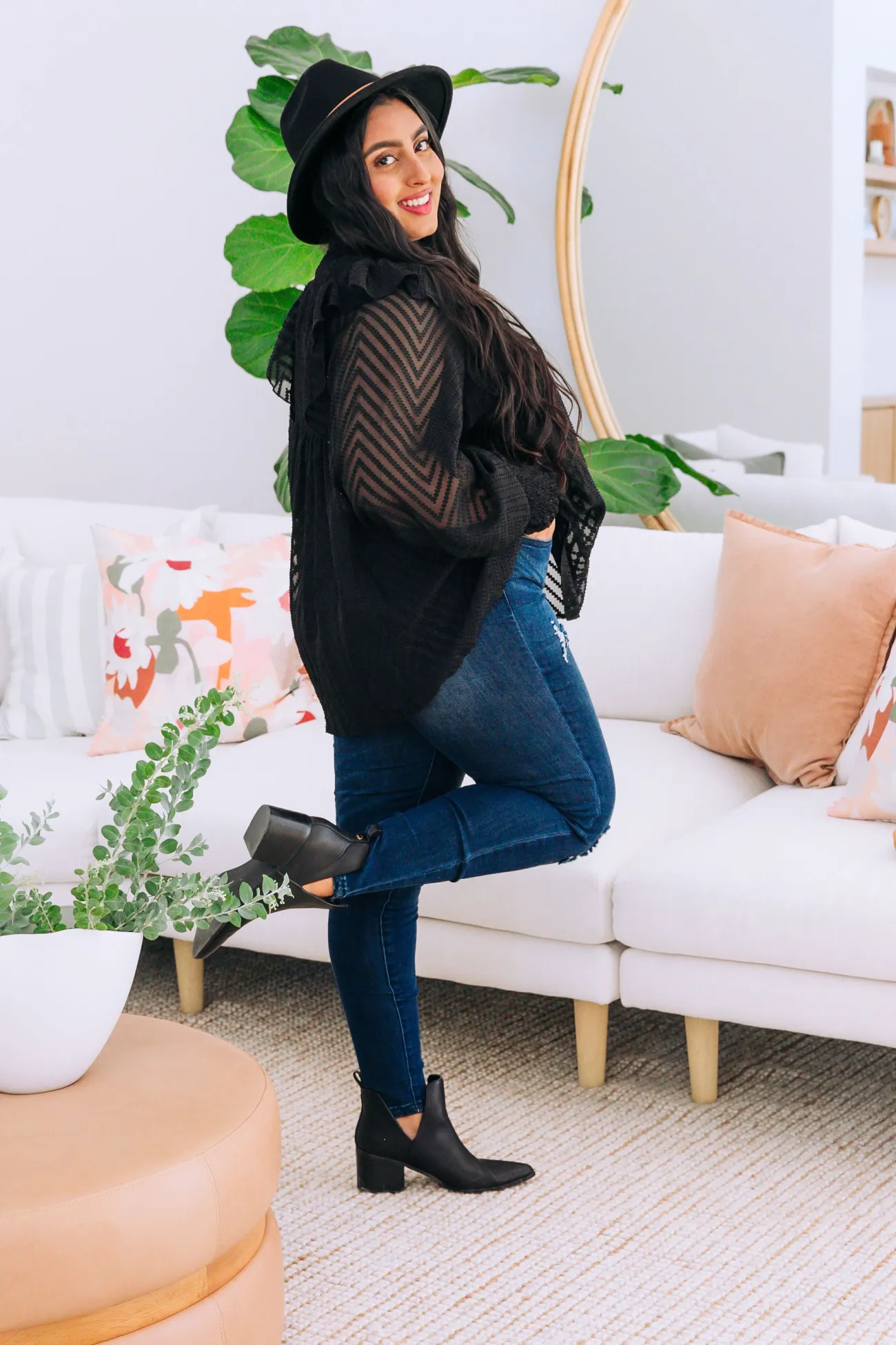 Proud Poppy Clothing Cora Long Sleeve Top in Black Clearance