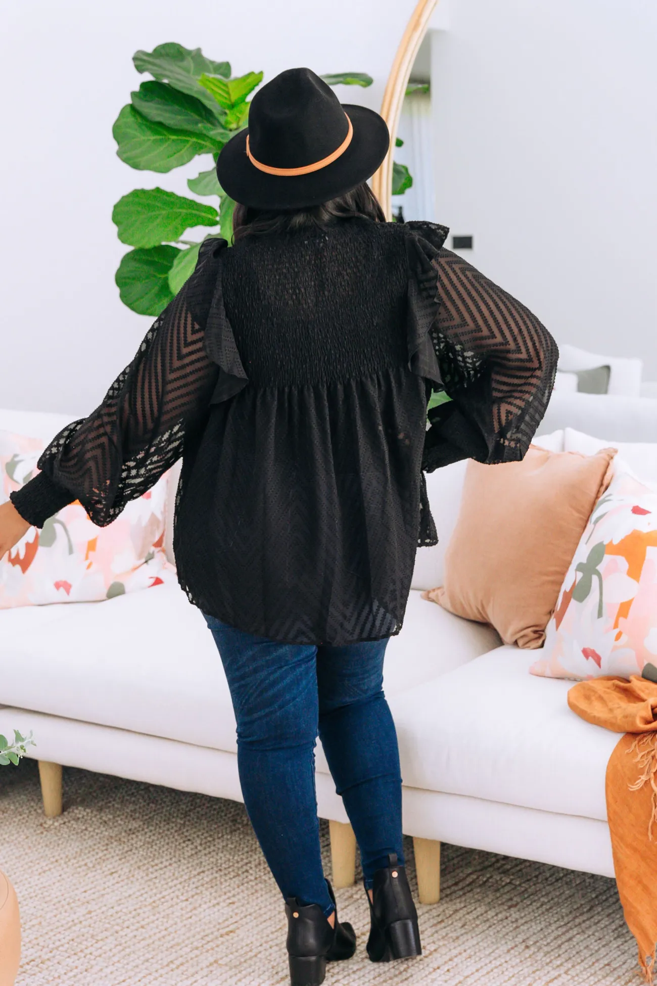Proud Poppy Clothing Cora Long Sleeve Top in Black Clearance