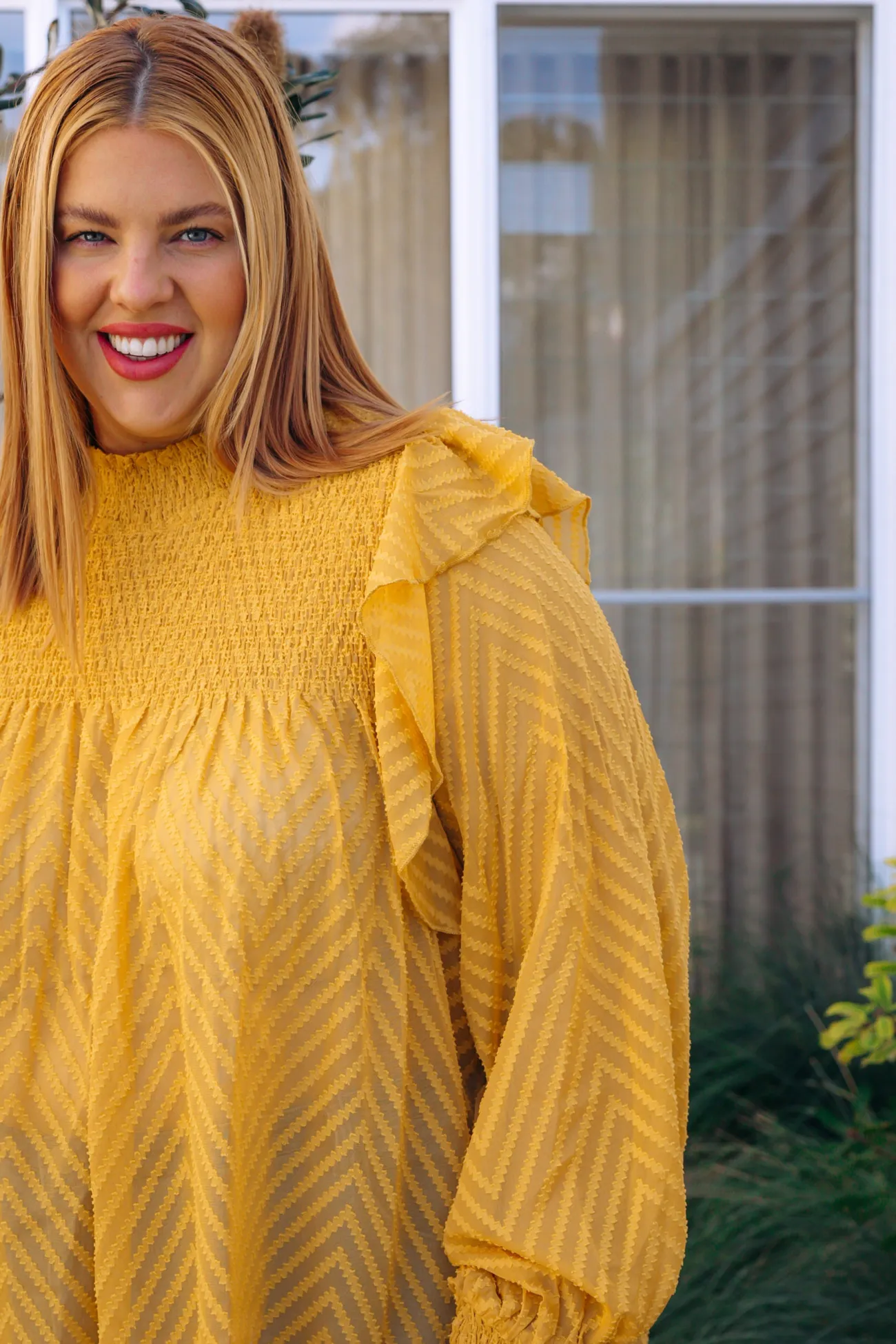 Proud Poppy Clothing Cora Long Sleeve Top in Mustard Clearance