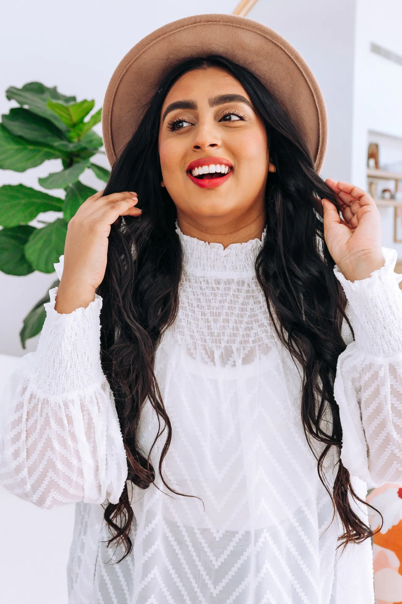 Proud Poppy Clothing Cora Long Sleeve Top in White Clearance