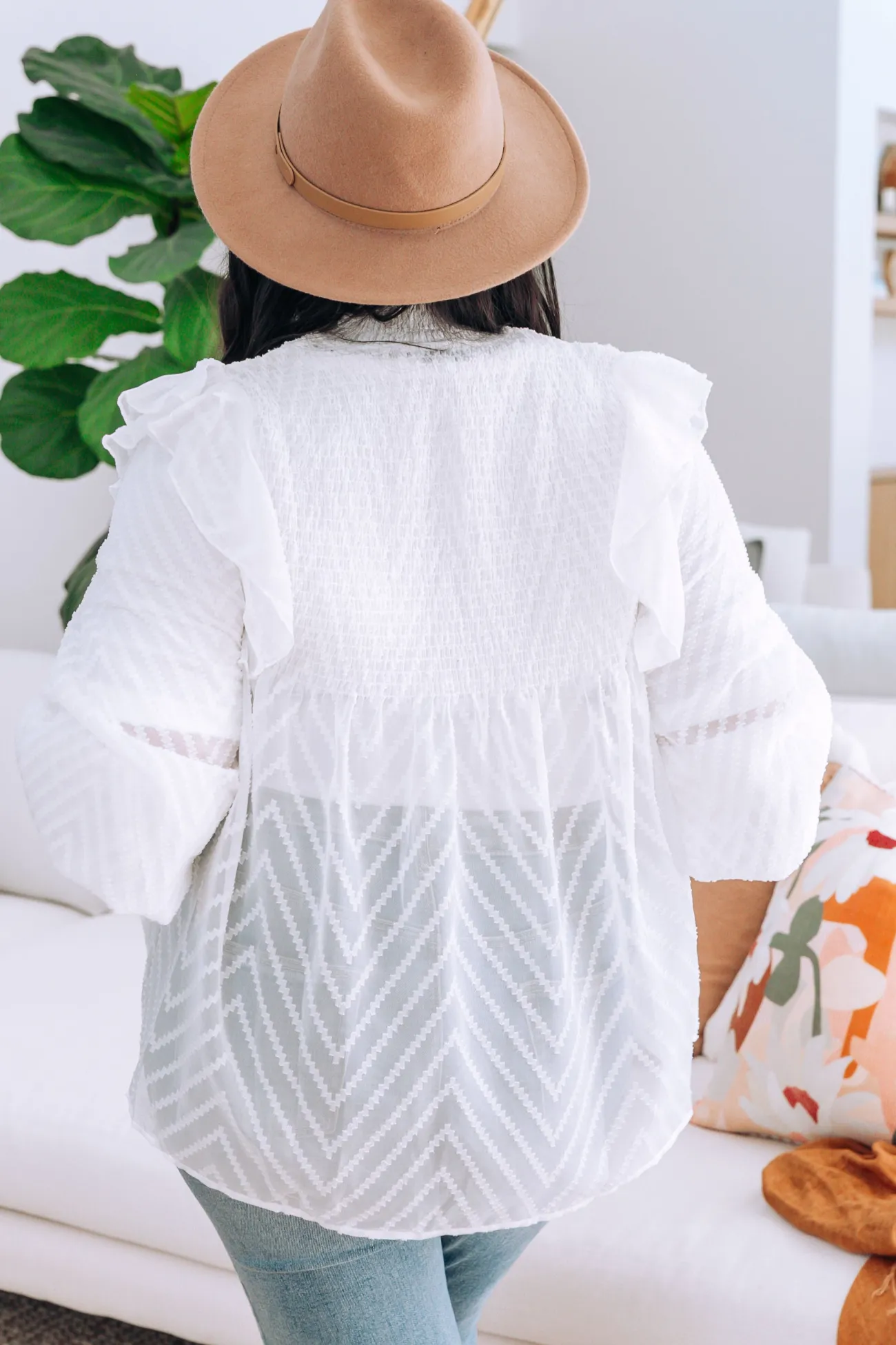 Proud Poppy Clothing Cora Long Sleeve Top in White Clearance