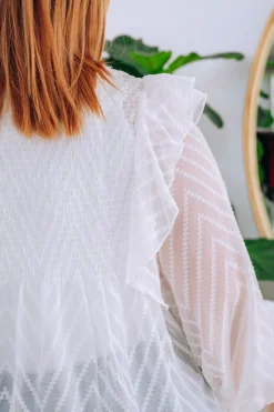 Proud Poppy Clothing Cora Long Sleeve Top in White Clearance