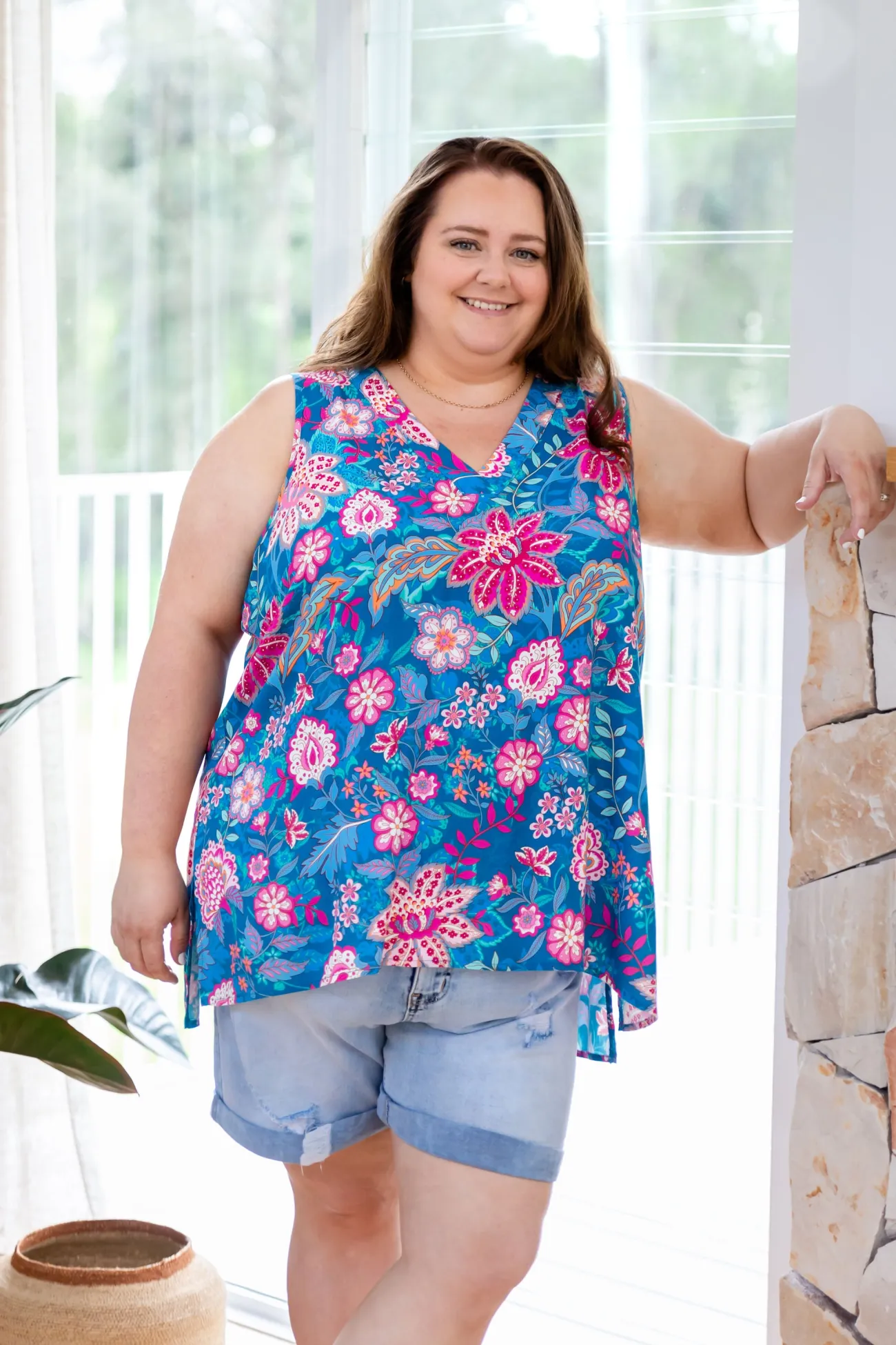 Proud Poppy Clothing Dannie Top in Paisley Floral PaisleyFloral Hot