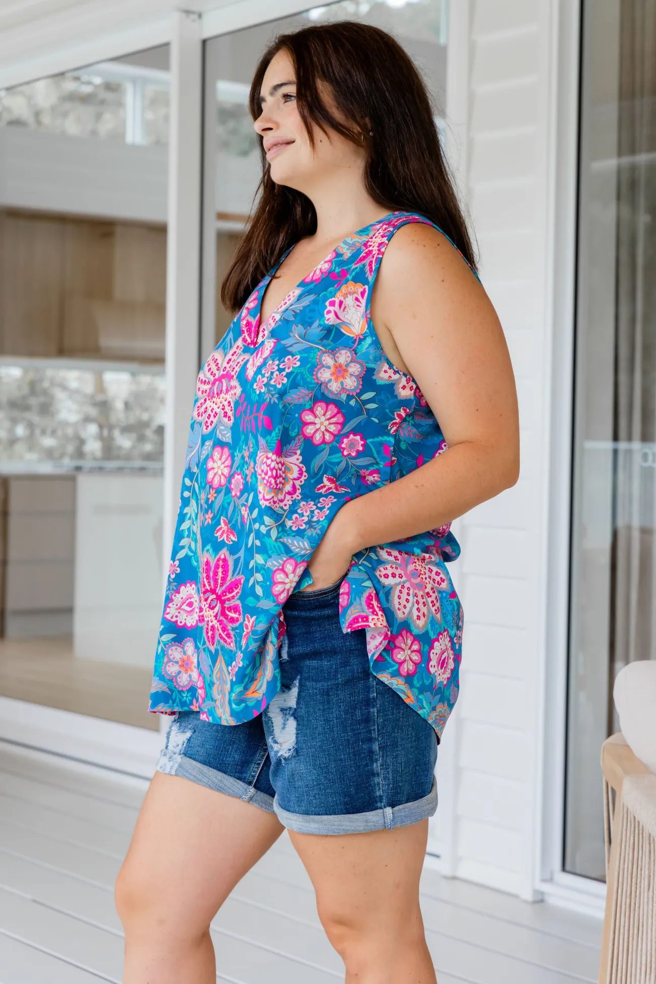 Proud Poppy Clothing Dannie Top in Paisley Floral PaisleyFloral Hot
