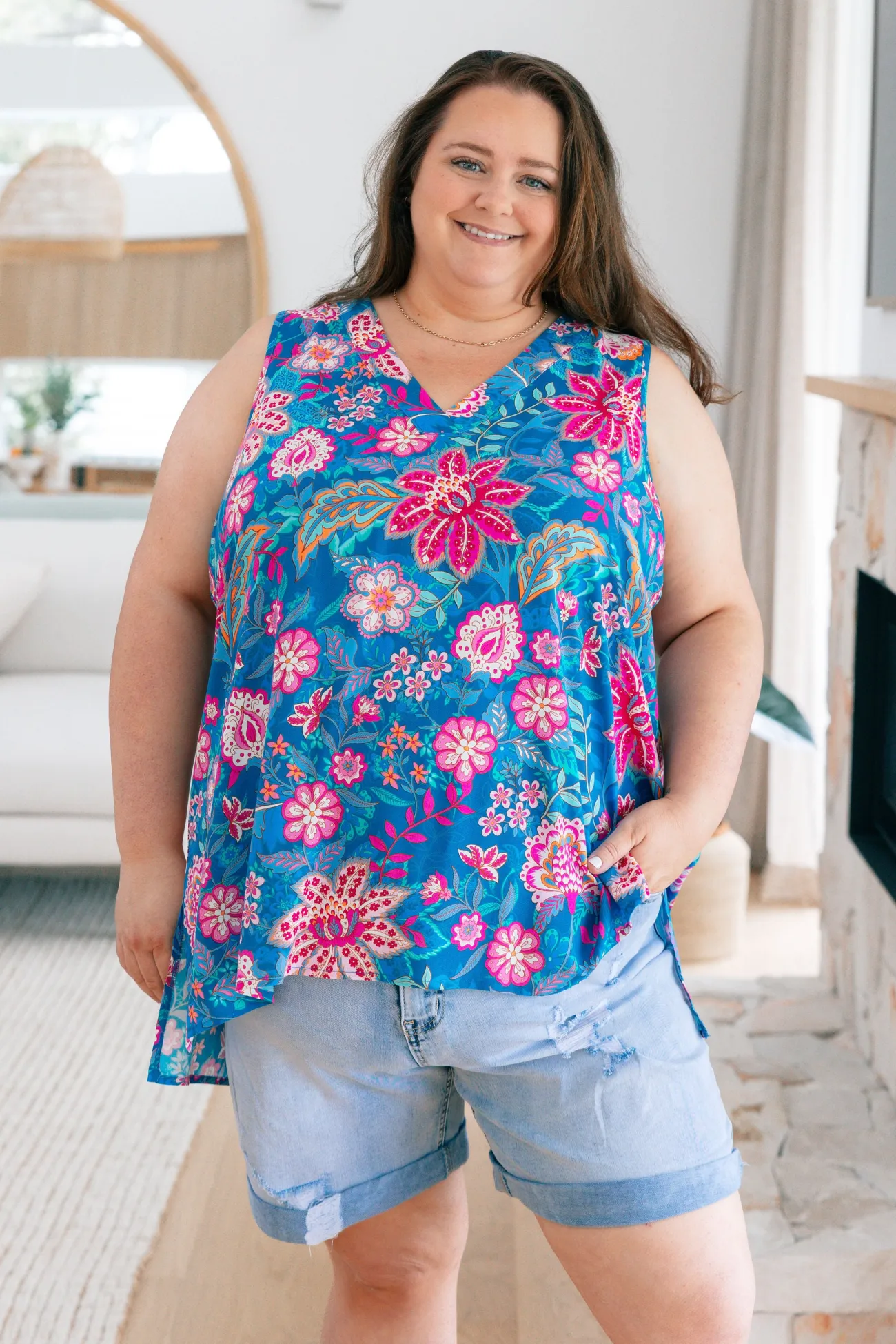 Proud Poppy Clothing Dannie Top in Paisley Floral PaisleyFloral Hot