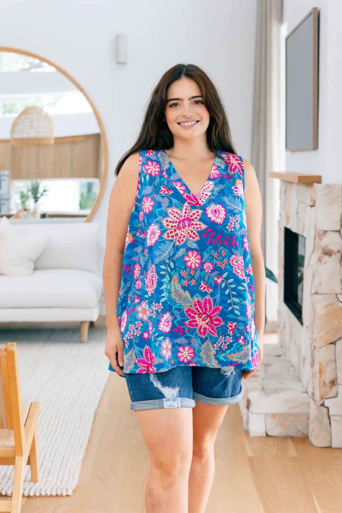 Proud Poppy Clothing Dannie Top in Paisley Floral PaisleyFloral Hot