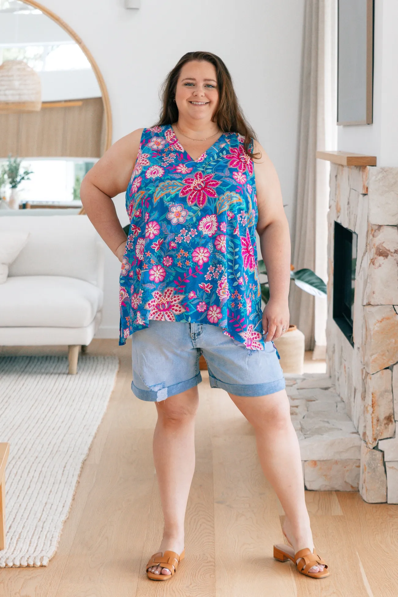 Proud Poppy Clothing Dannie Top in Paisley Floral PaisleyFloral Hot