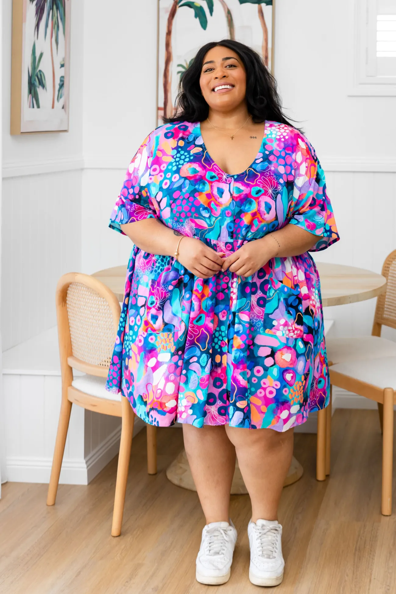 Proud Poppy Clothing Disco Dress in Midnight Safari by Kasey Rainbow Best