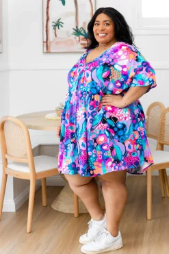 Proud Poppy Clothing Disco Dress in Midnight Safari by Kasey Rainbow Best