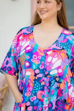 Proud Poppy Clothing Disco Dress in Midnight Safari by Kasey Rainbow Best