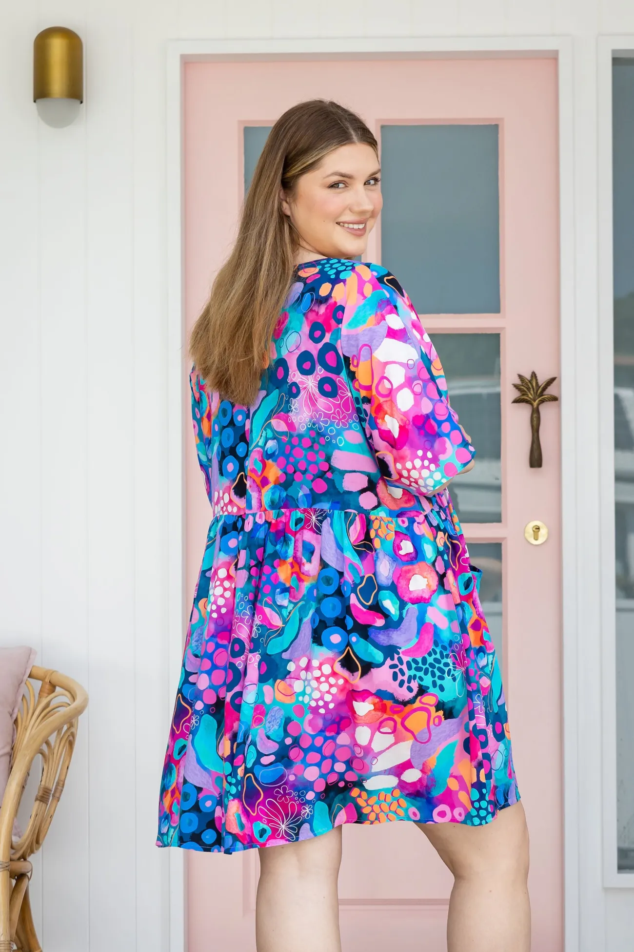 Proud Poppy Clothing Disco Dress in Midnight Safari by Kasey Rainbow Best