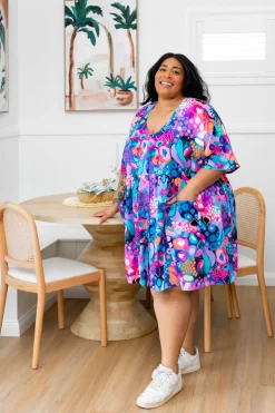 Proud Poppy Clothing Disco Dress in Midnight Safari by Kasey Rainbow Best