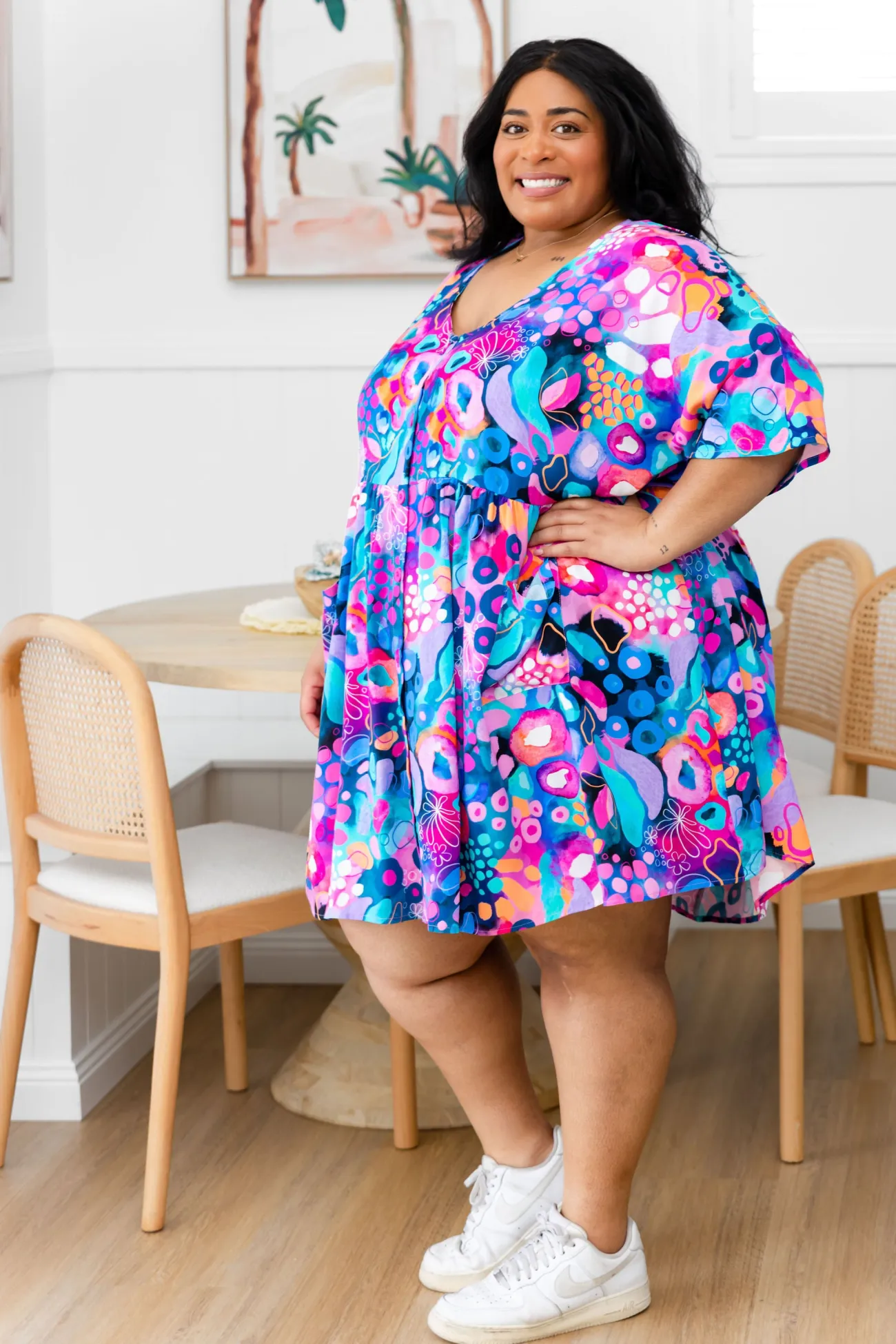 Proud Poppy Clothing Disco Dress in Midnight Safari by Kasey Rainbow Best