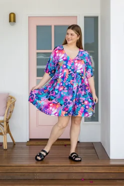 Proud Poppy Clothing Disco Dress in Midnight Safari by Kasey Rainbow Best