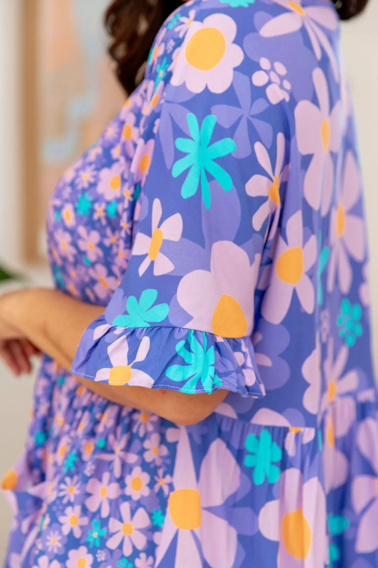 Proud Poppy Clothing Divine Dress in Lilac Daisies LilacDaisies New