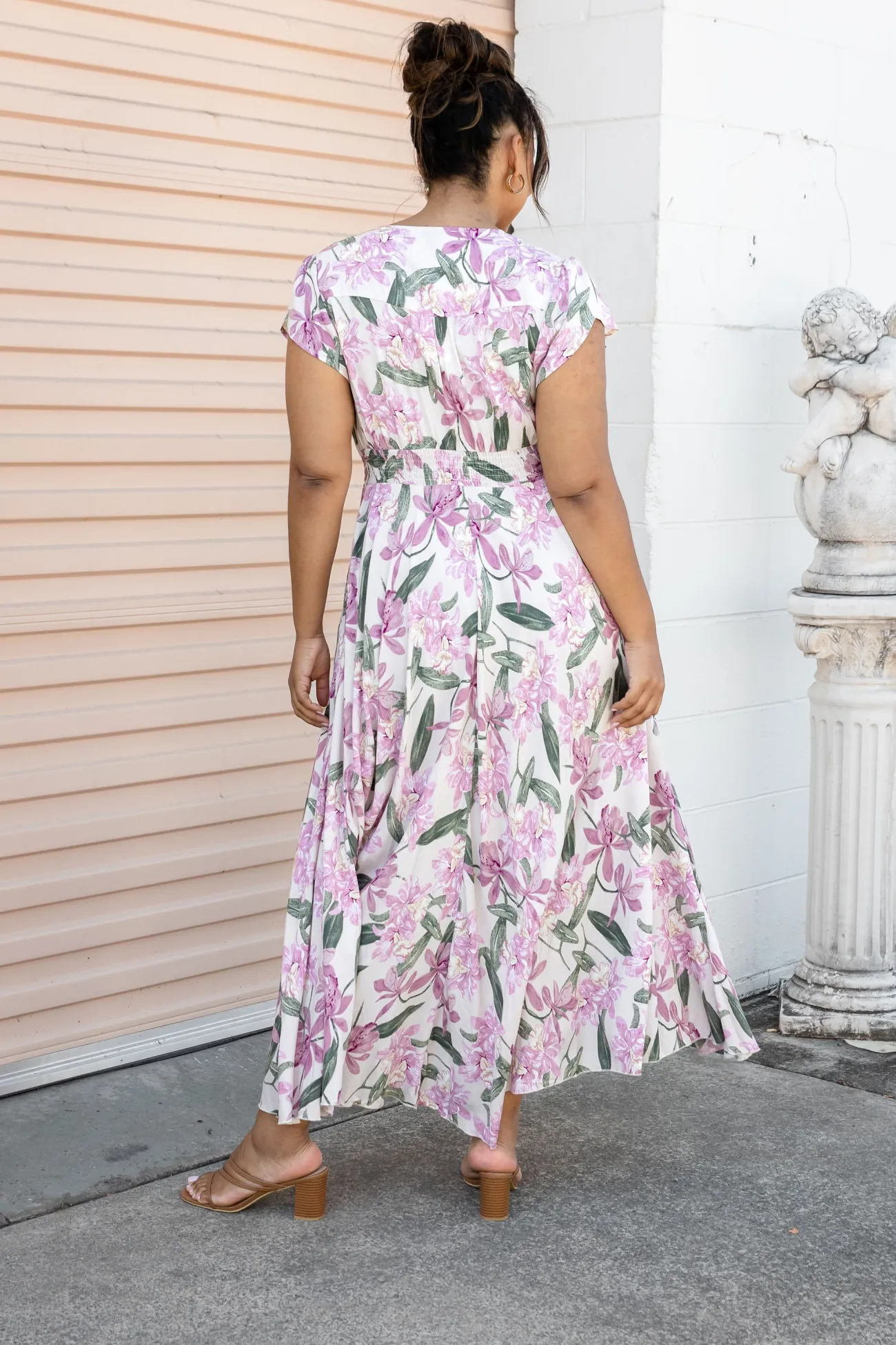 Proud Poppy Clothing Ellie Floral Maxi Dress in White Cream New