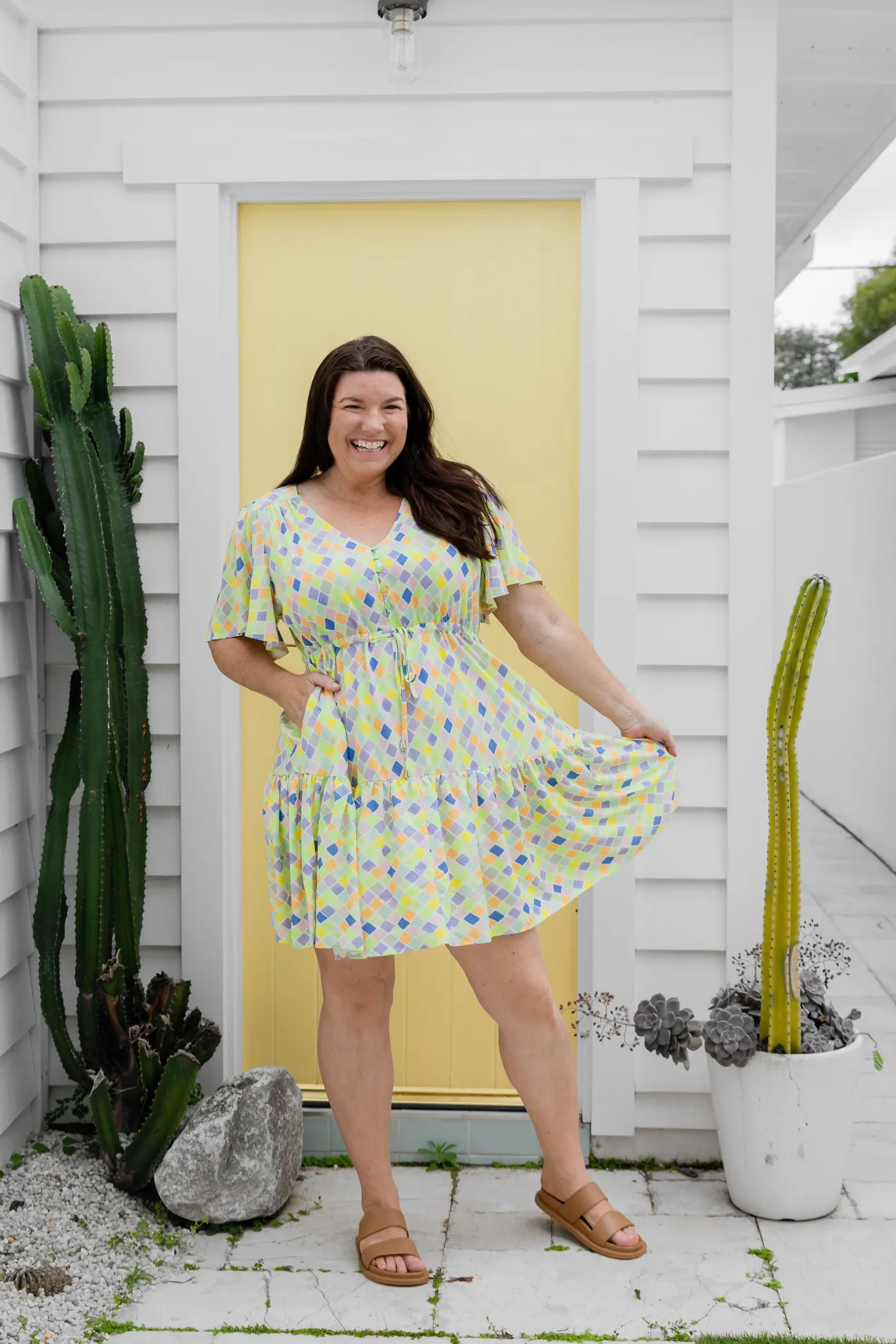 Proud Poppy Clothing Esmae Dress in Diced Clearance