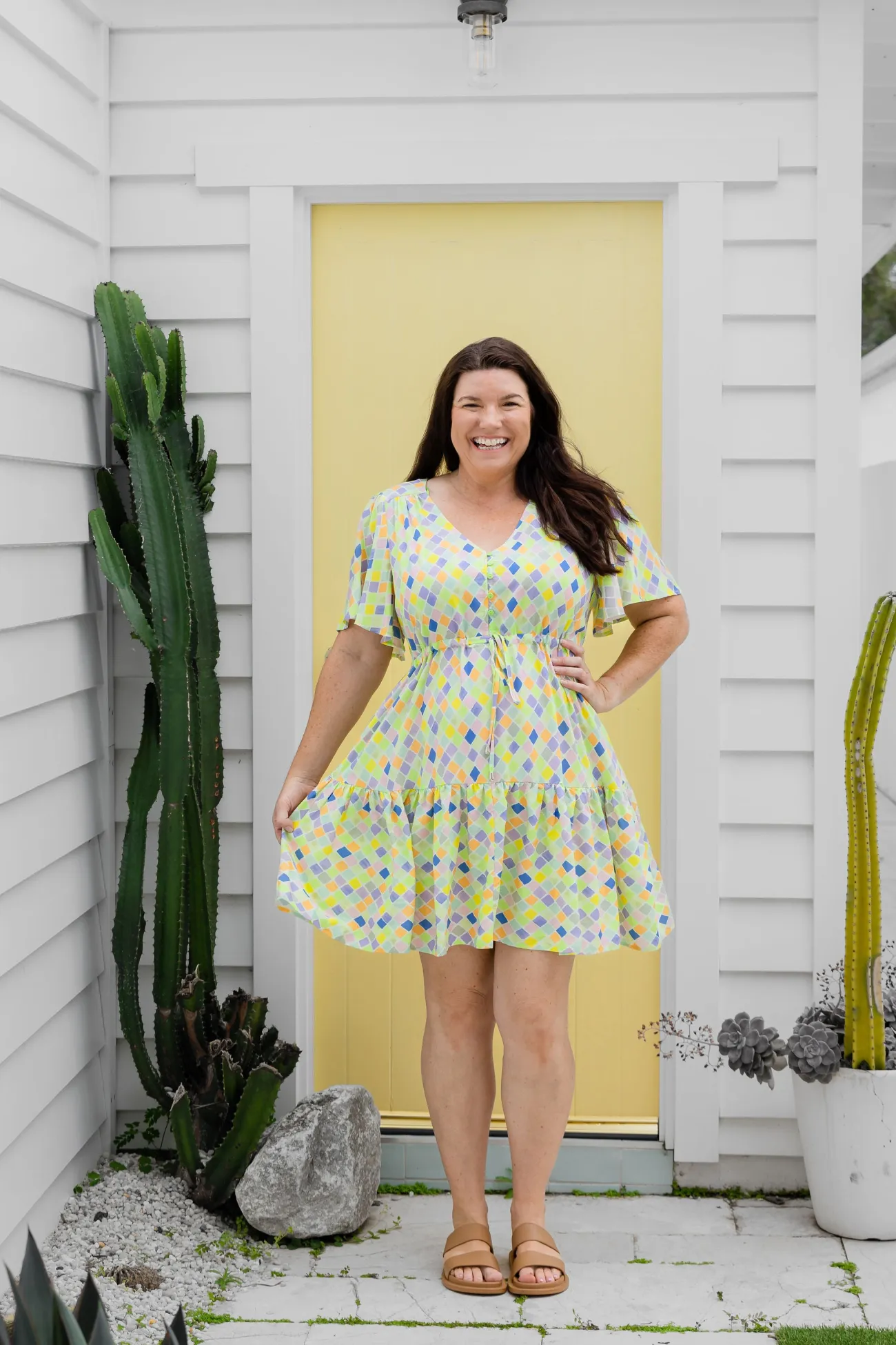 Proud Poppy Clothing Esmae Dress in Diced Clearance