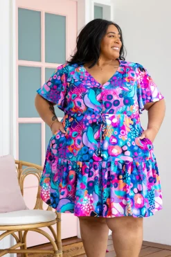 Proud Poppy Clothing Esmae Dress in Midnight Safari by Kasey Rainbow Hot