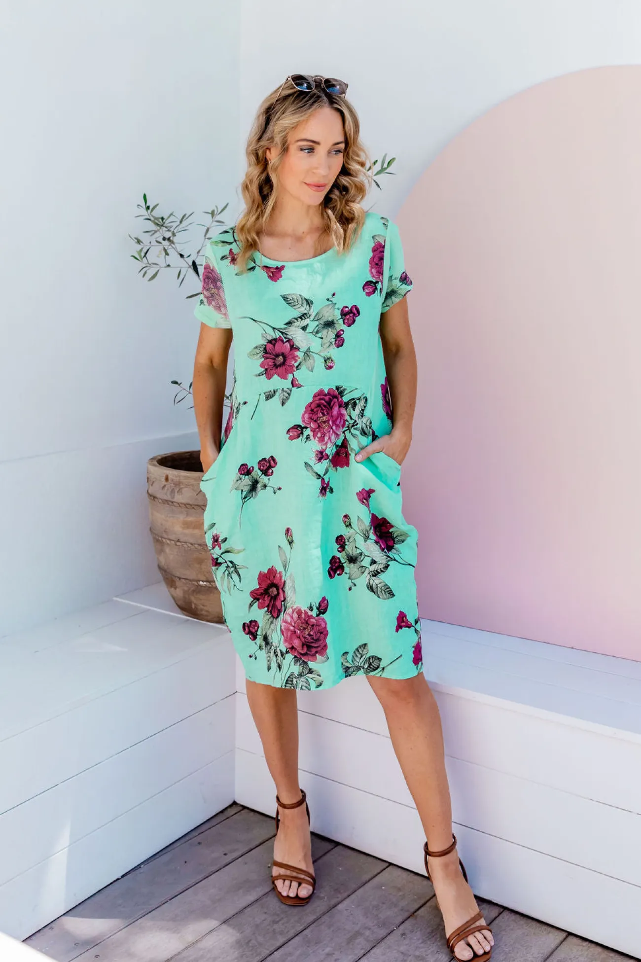 Proud Poppy Clothing Eve Dress in Aqua Online