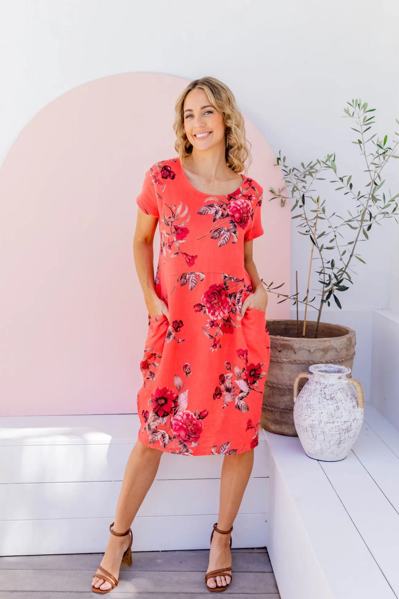 Proud Poppy Clothing Eve Dress in Hibiscus Fashion