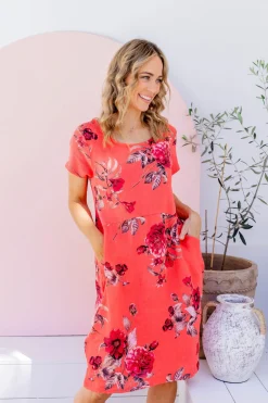 Proud Poppy Clothing Eve Dress in Hibiscus Fashion