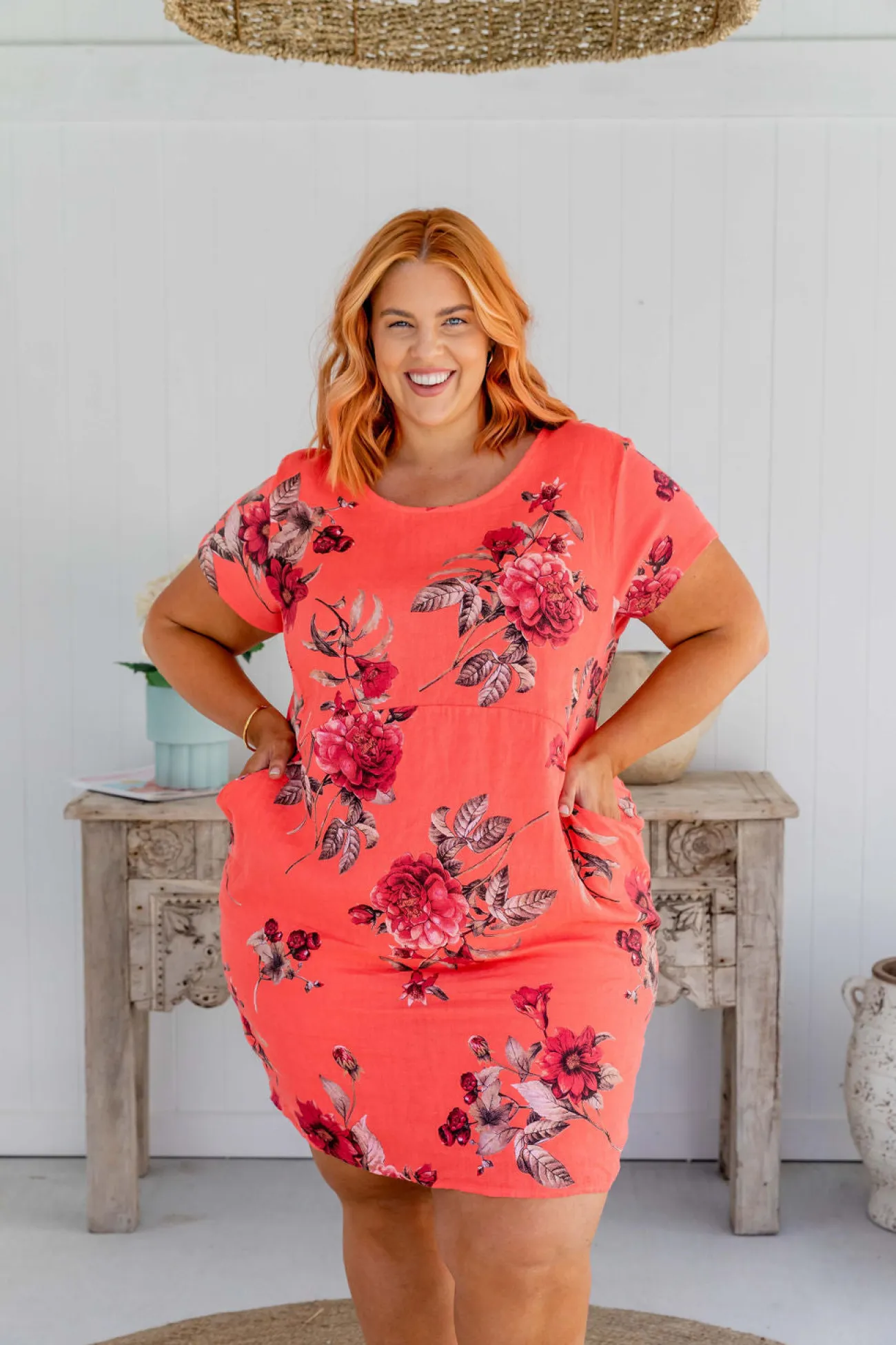 Proud Poppy Clothing Eve Dress in Hibiscus Fashion