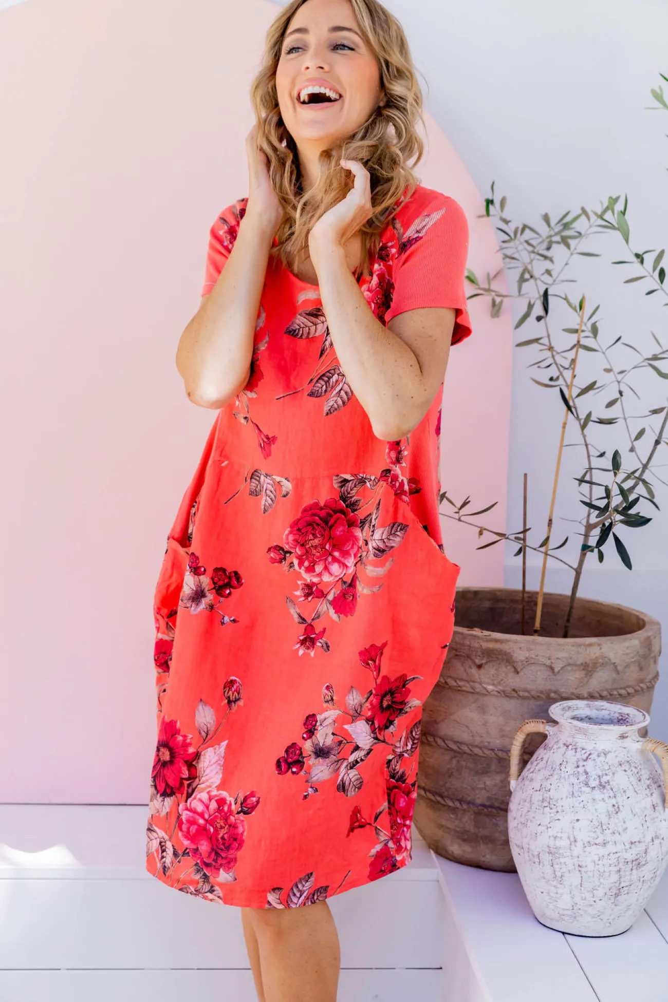 Proud Poppy Clothing Eve Dress in Hibiscus Fashion