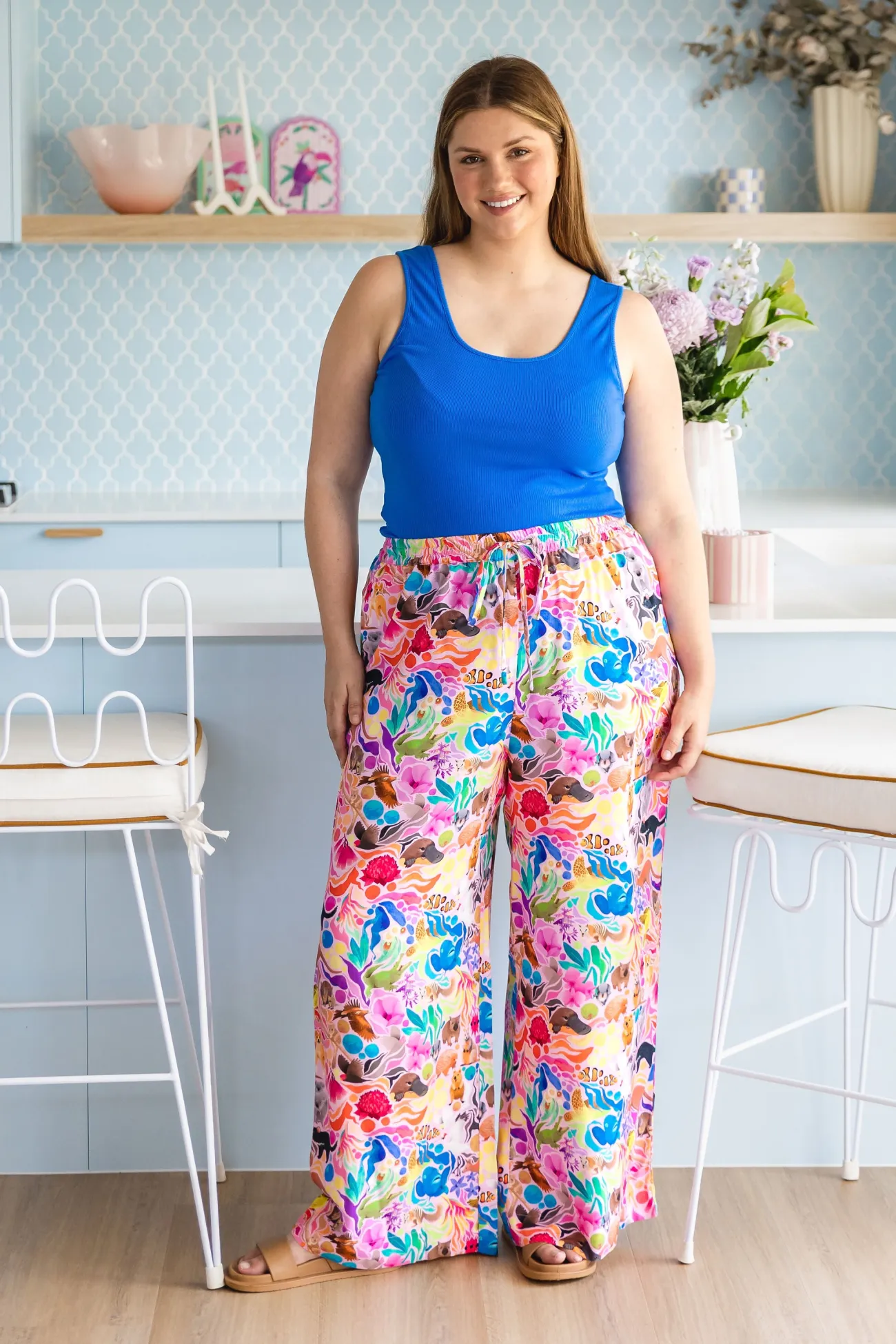 Proud Poppy Clothing Gina Pants in Aussie Lilac by Kasey Rainbow Sale