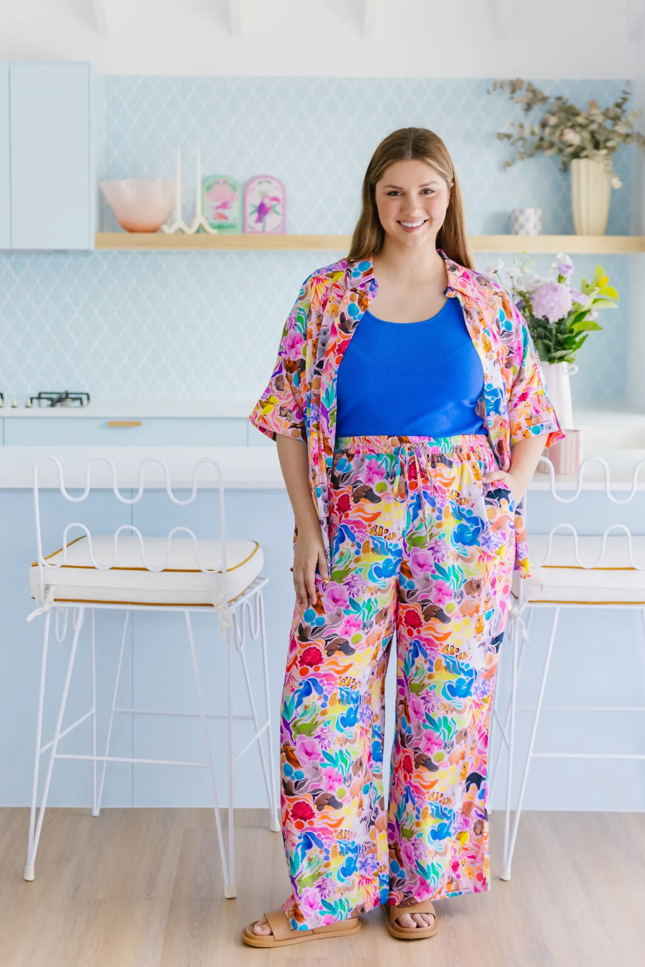 Proud Poppy Clothing Gina Pants in Aussie Lilac by Kasey Rainbow Sale