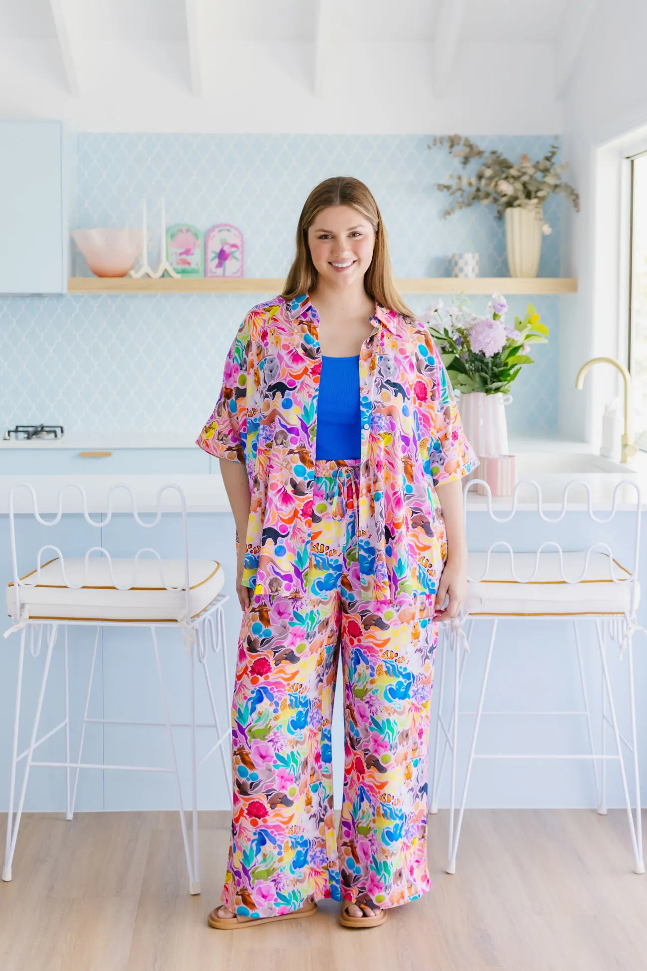 Proud Poppy Clothing Gina Pants in Aussie Lilac by Kasey Rainbow Sale