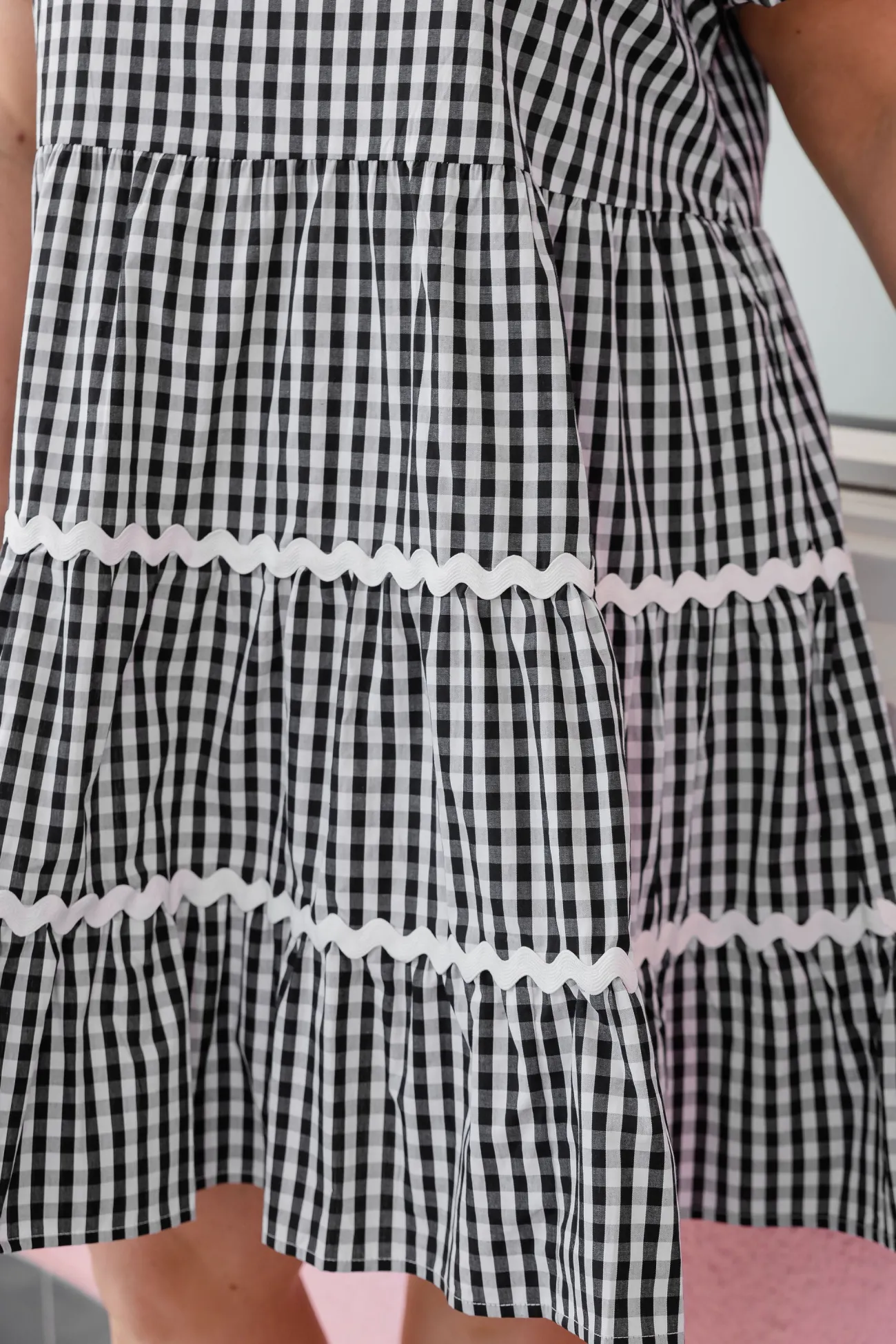 Proud Poppy Clothing Greta Party Dress in Gingham Black GinghamBlack New