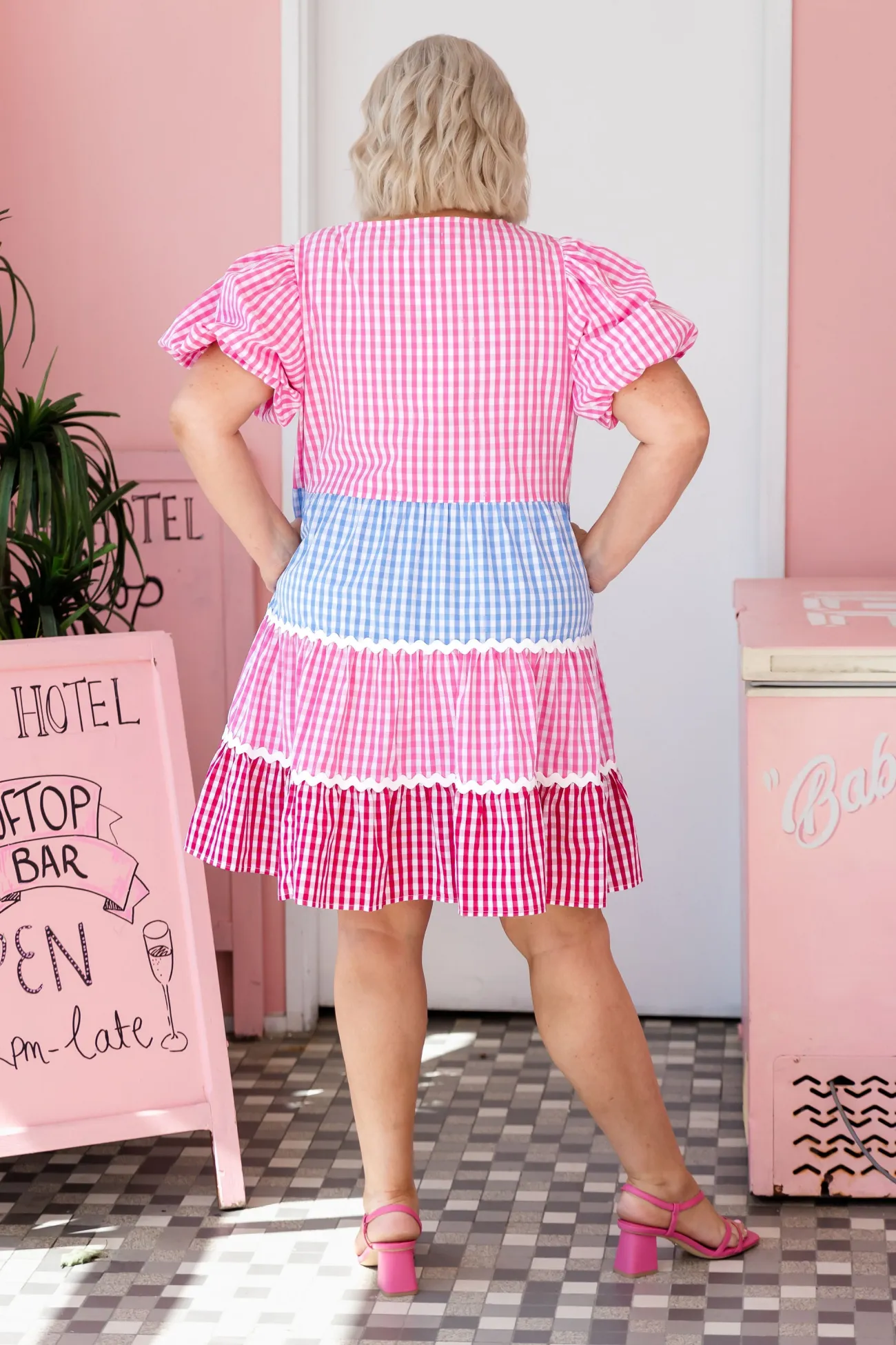Proud Poppy Clothing Greta Party Dress in Gingham Mix GinghamMix Best