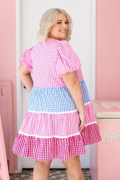 Proud Poppy Clothing Greta Party Dress in Gingham Mix GinghamMix Best