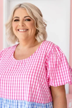 Proud Poppy Clothing Greta Party Dress in Gingham Mix GinghamMix Best