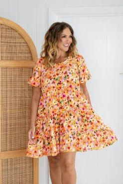 Proud Poppy Clothing Greta Party Dress in Sunshine Floral SunshineFloral Online